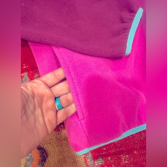 LANDS END colorful fleece pullover sz S - Picture 2 of 4